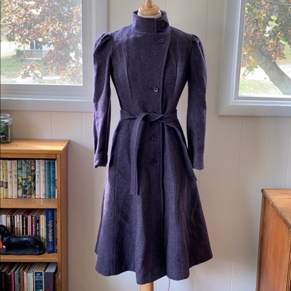 VTG 70s does Edwardian Victorian Puff Sleeve Coat - Picture 3 of 10
